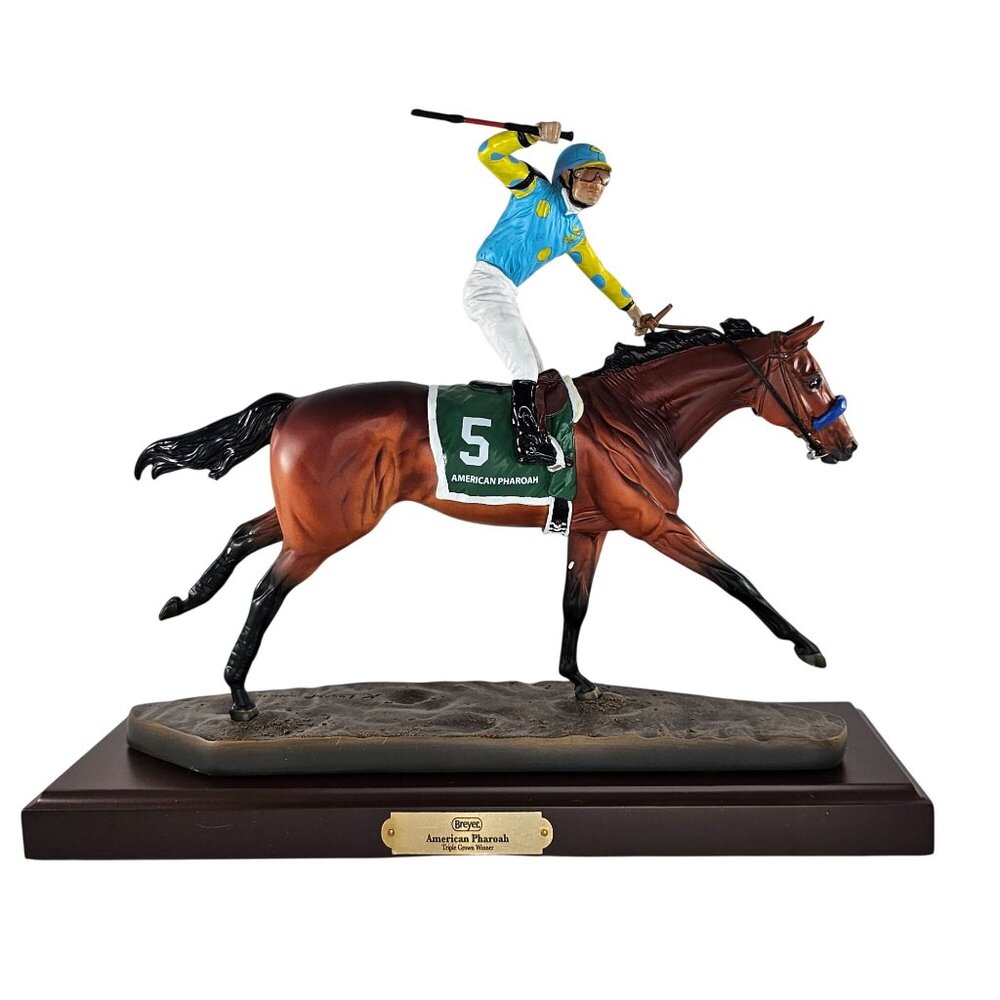 Breyer Horse American Pharoah Resin Model #9180 With Box Limited Edition 2015